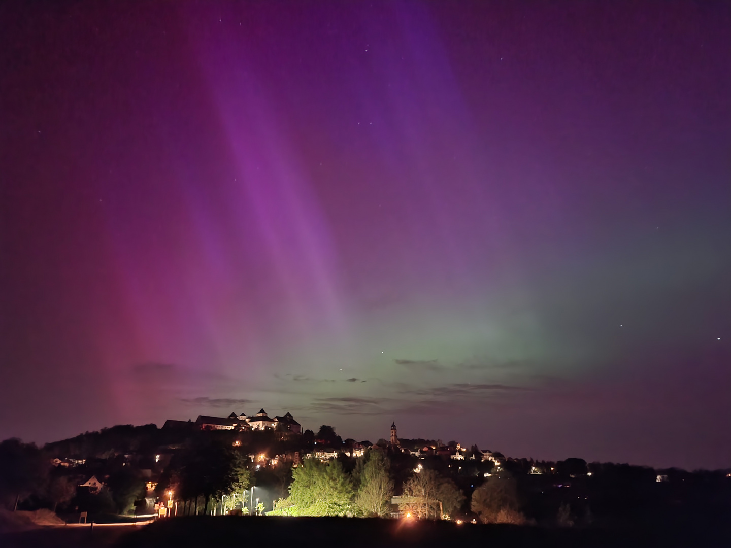 Polarlichter über Augustusburg...