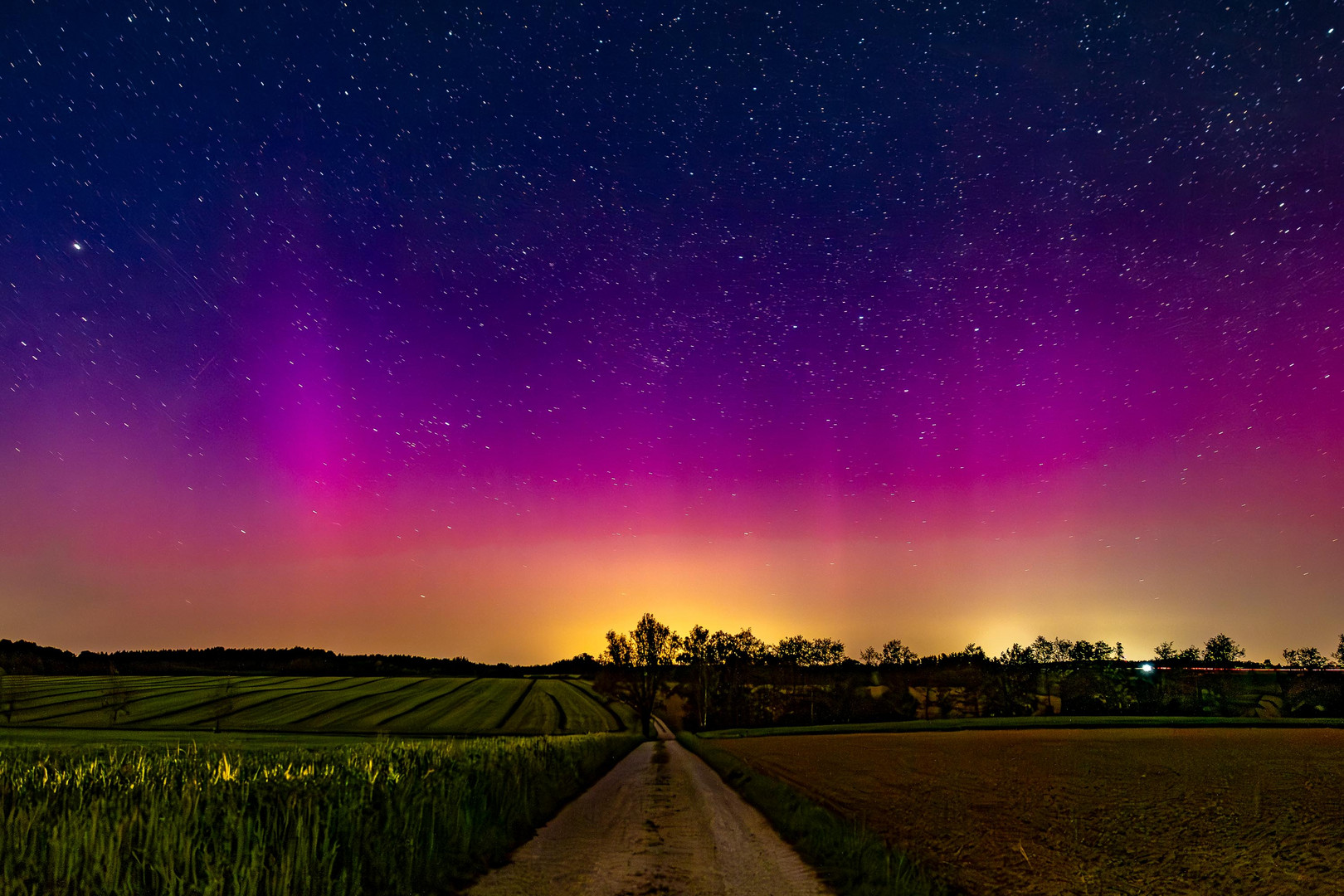 Polarlichter über Bayern