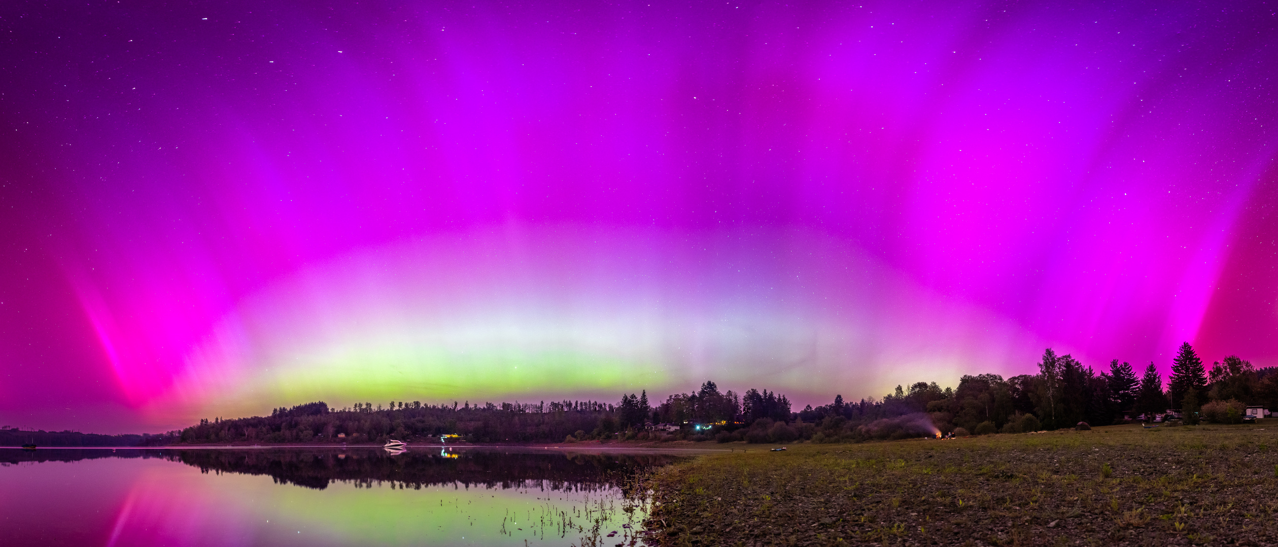 Polarlichter über Bleilochstausee