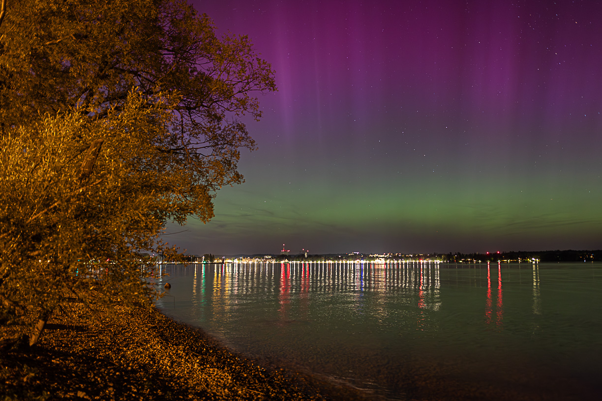 Polarlichter über dem Bodensee