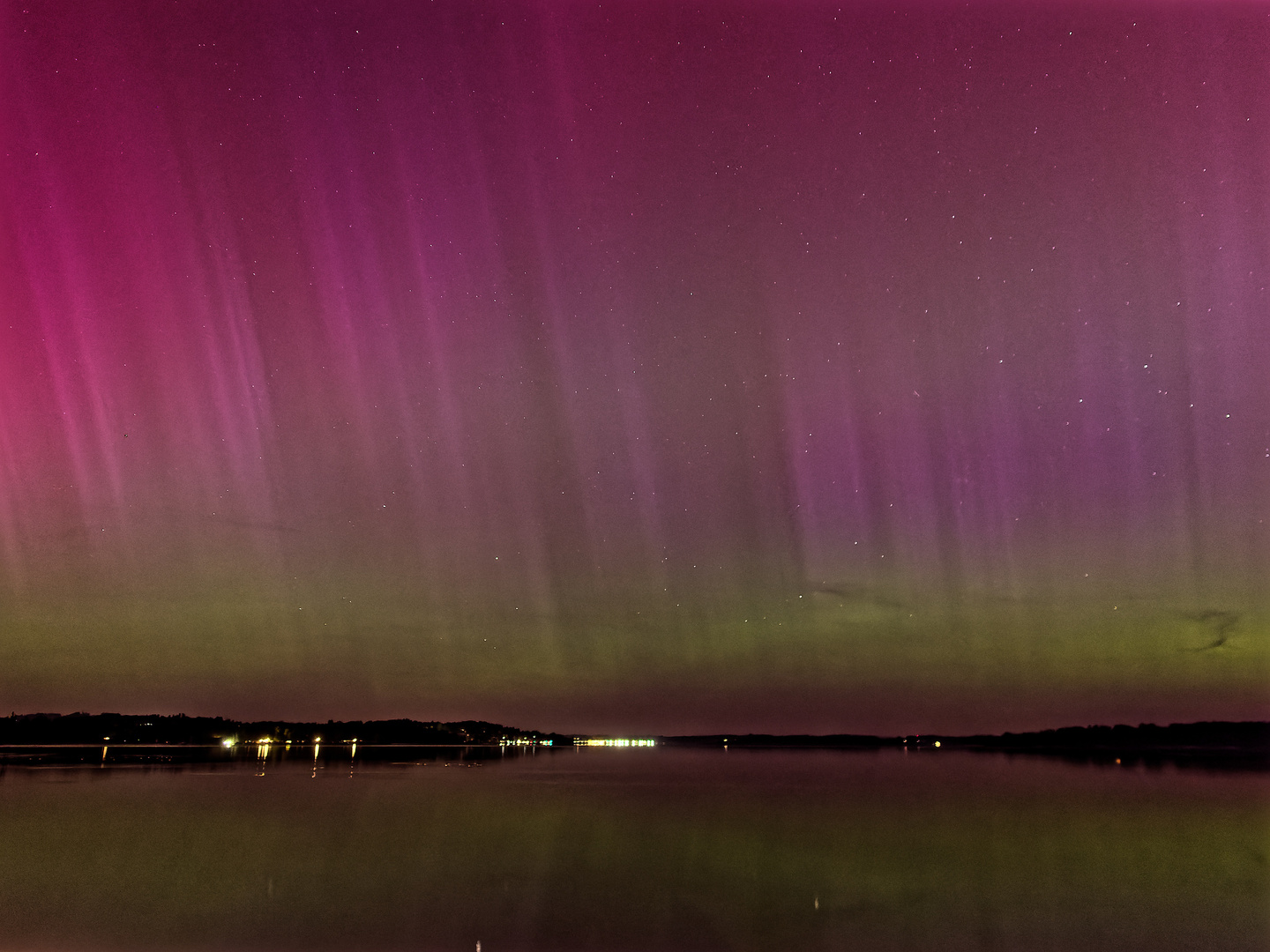 Polarlichter über dem Chiemsee