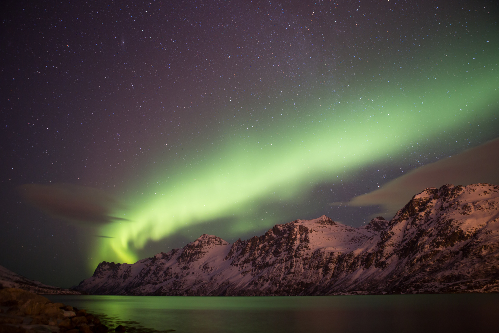 Polarlichter über dem Ersfjord