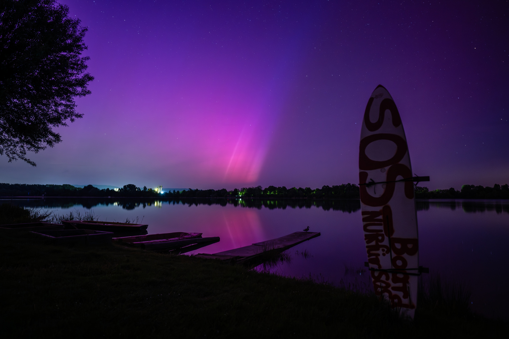 Polarlichter über dem Guggenberger See