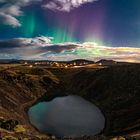 Polarlichter über dem Kerid Crater