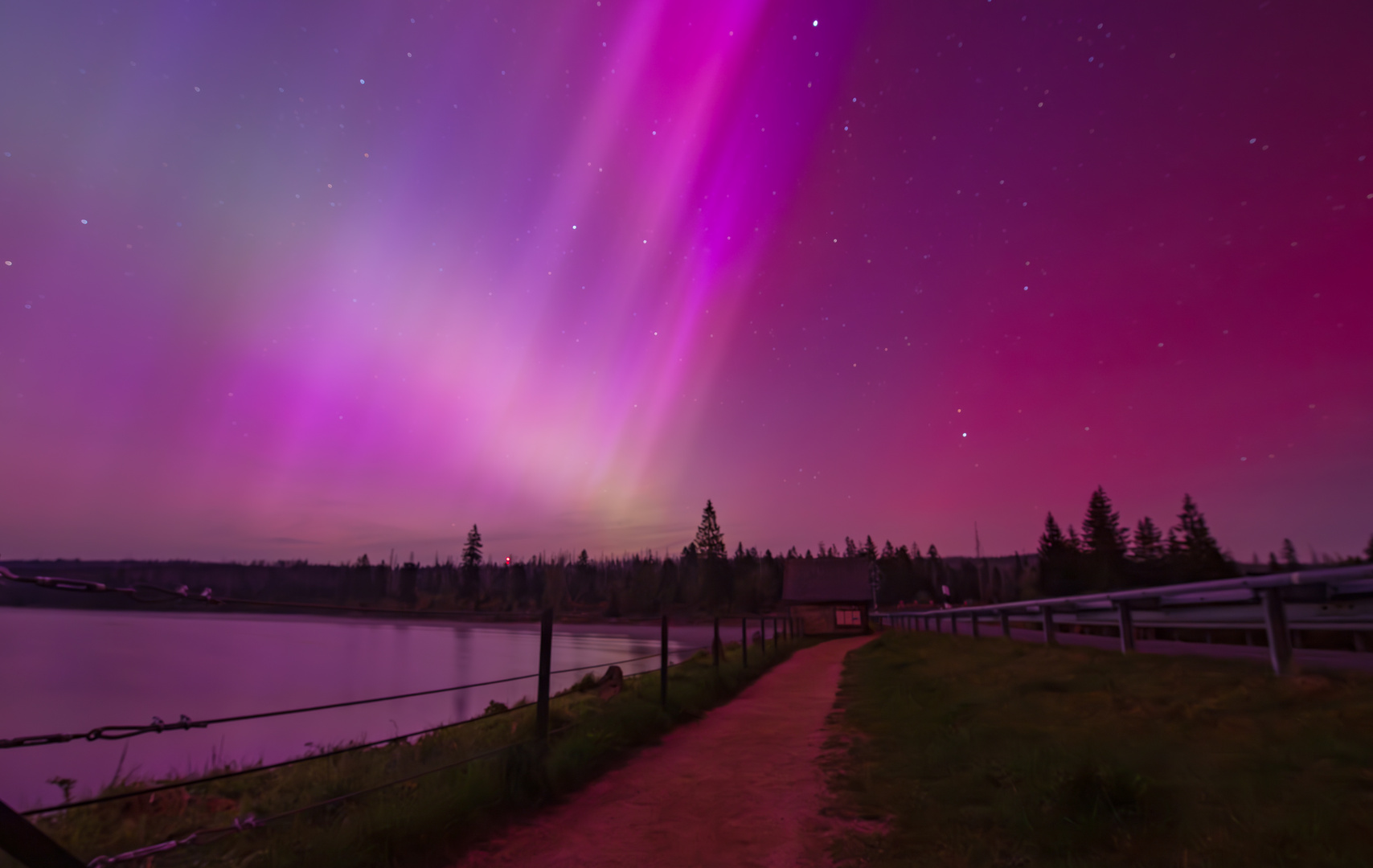 Polarlichter über dem Oderteich