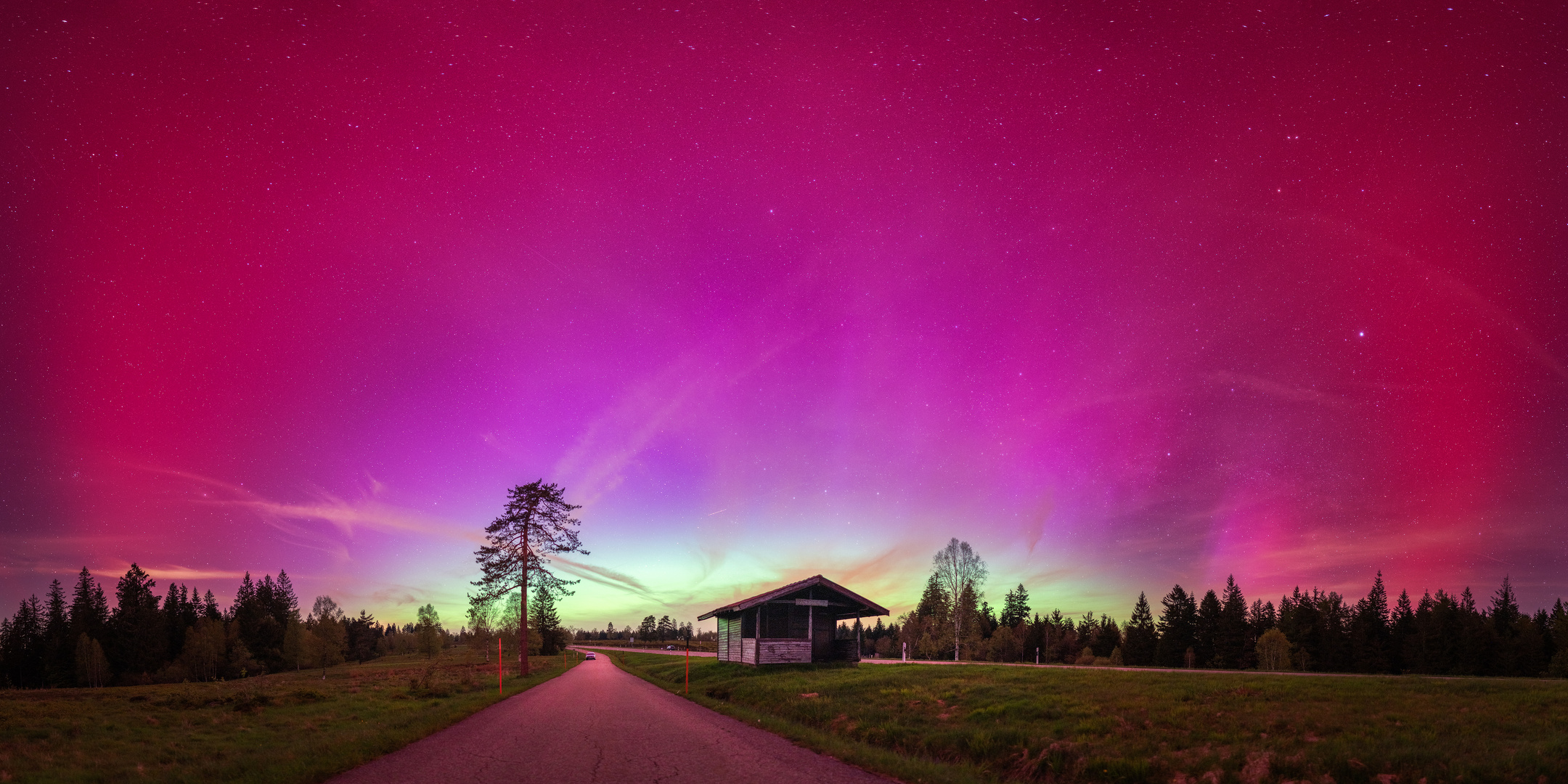 Polarlichter über dem Schwarzwald