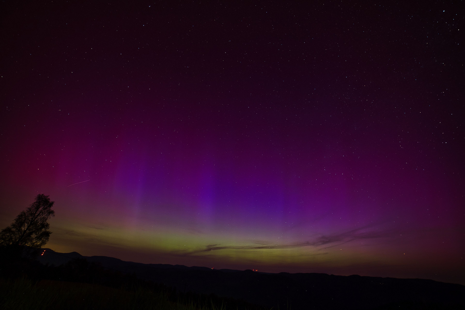 Polarlichter über dem Schwarzwald 