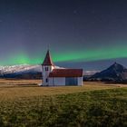 Polarlichter über dem  Snæfellsjökull 