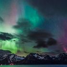 Polarlichter über den Lofoten in Norwegen