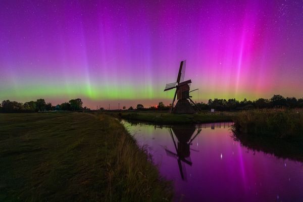 Polarlichter über der Schopfmühle Honigfleth