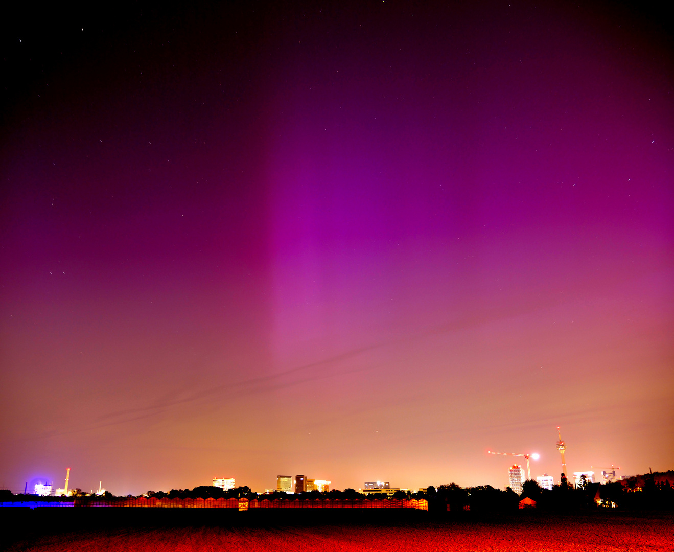 Polarlichter über Düsseldorf 1