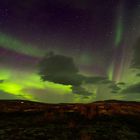 Polarlichter über Hraunfossar 