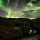 Polarlichter über Hraunfossar