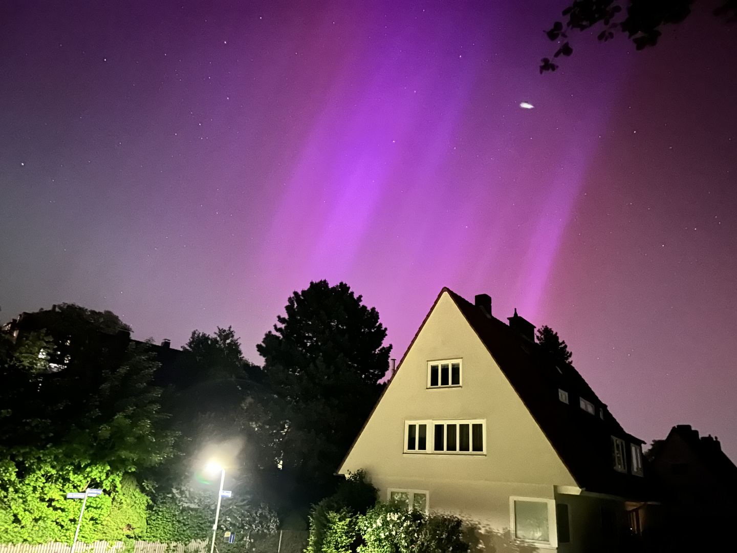 Polarlichter über Kassel, Riedwiesen 