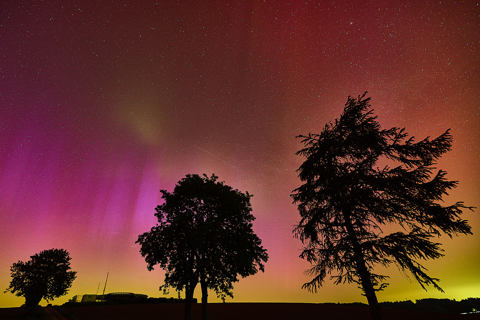 Polarlichter über Südbayern