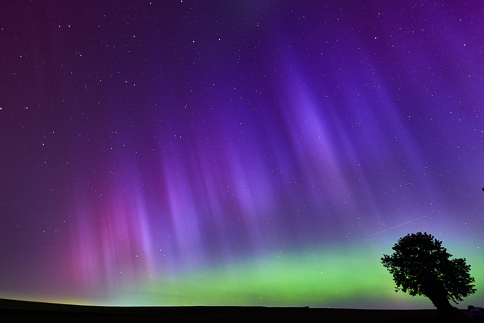 Polarlichter über Südbayern