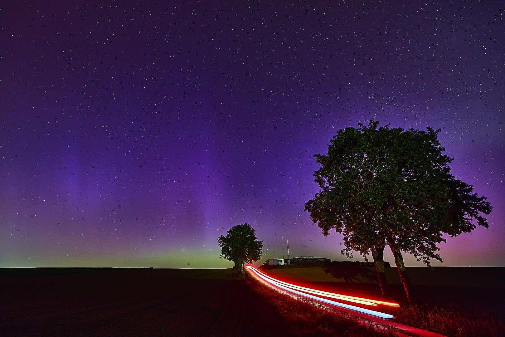 Polarlichter über Südbayern