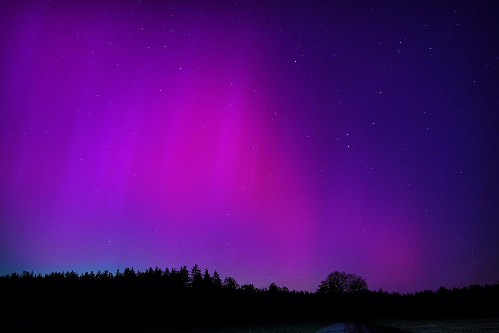 Polarlichter überm Erzgebirge