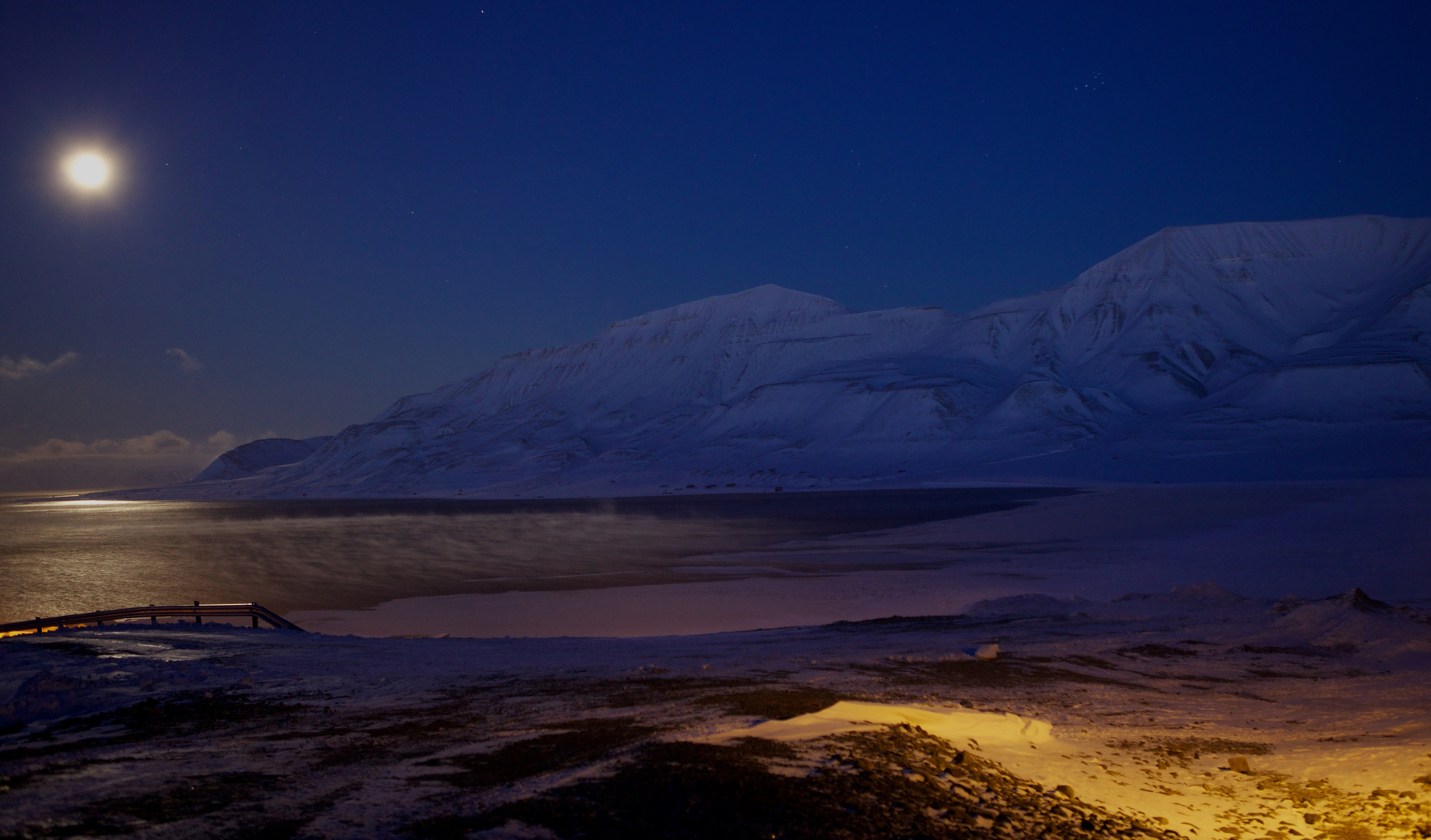 Polarnacht, Adventsfjorden, Spitzbergen