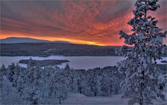 Polarnacht in Lappland