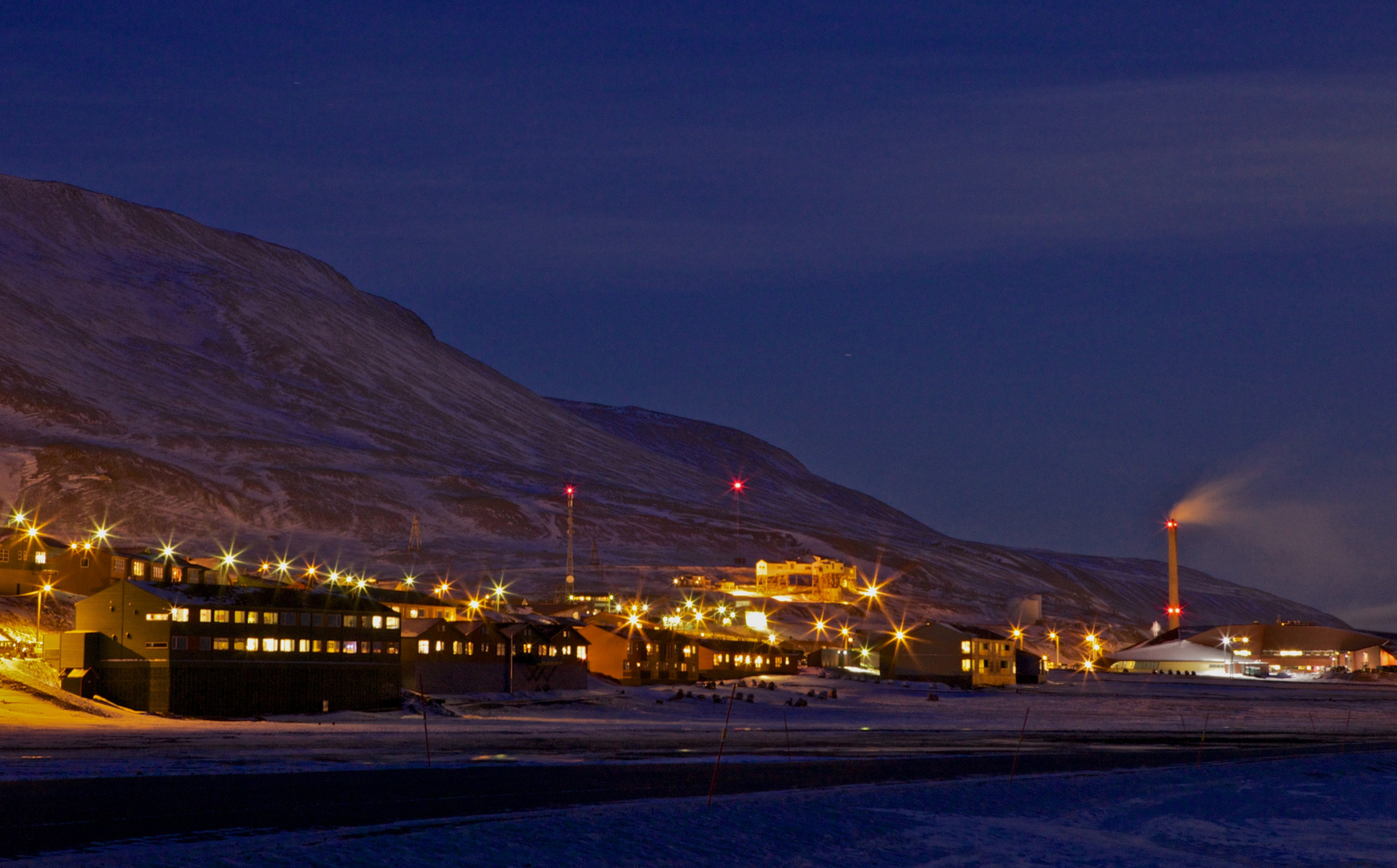 Polarnacht, Longyearbyen, Spitzbergen