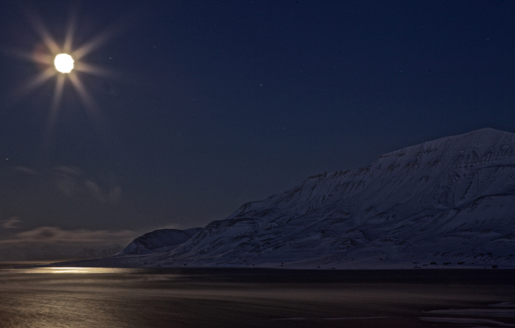 Polarnacht, Longyearbyen, Spitzbergen