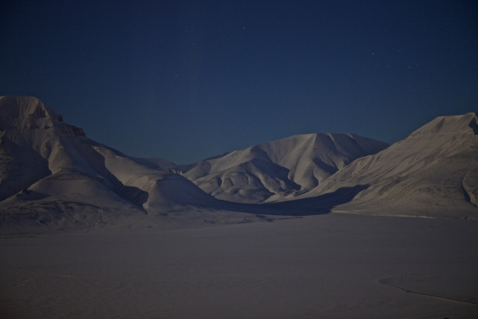 Polarnacht, Longyearbyen, Spitzbergen