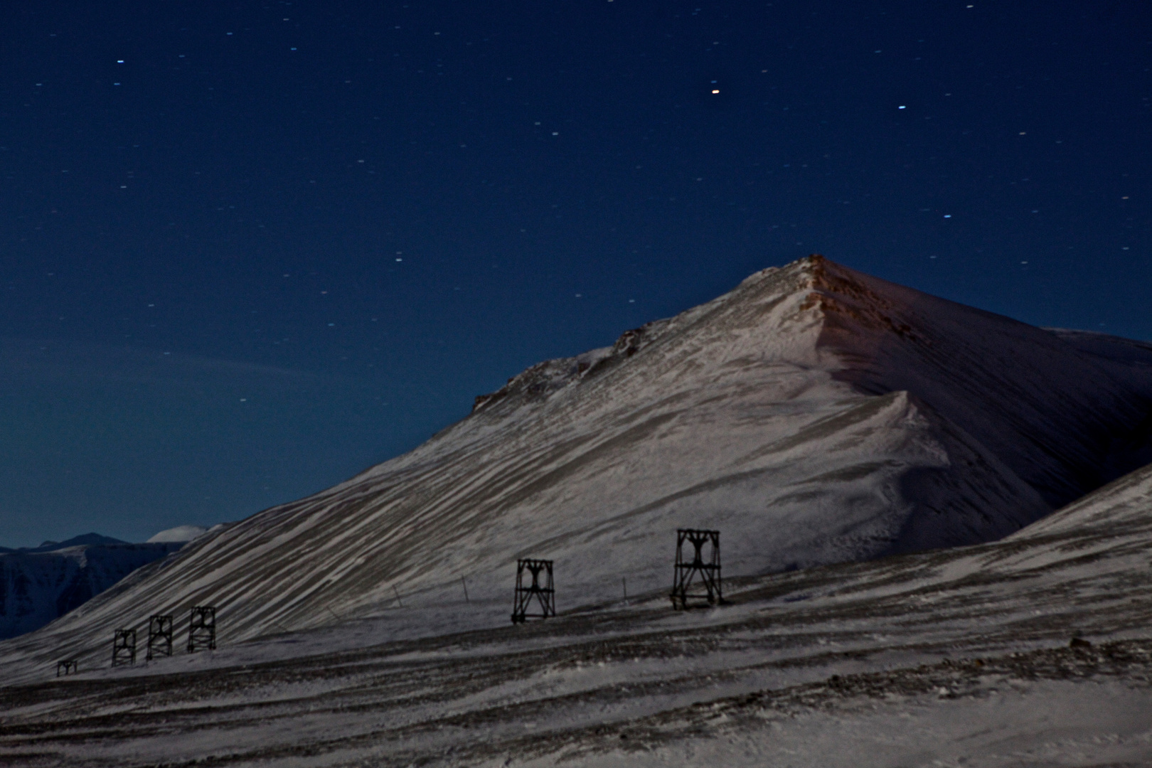 Polarnacht, Longyearbyen, Spitzbergen