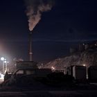 Polarnacht, Longyearbyen, Spitzbergen, Power Plant,