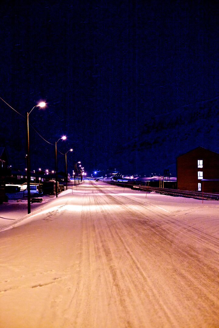 Polarnacht, Spitzbergen, Longyearbyen 78°N