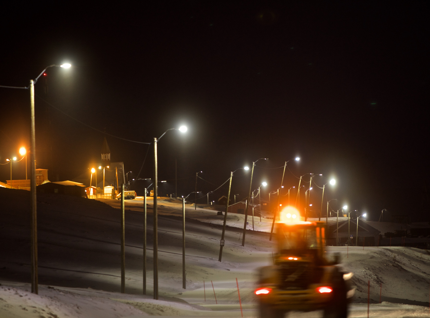 Polarnacht, Spitzbergen, Longyearbyen,78°N