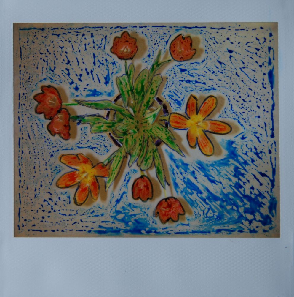 Polaroid-Blumen I