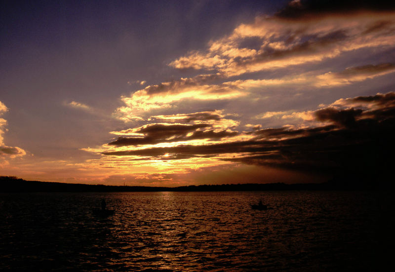 Polen: Osterode - Sonnenuntergang am Drewenzsee