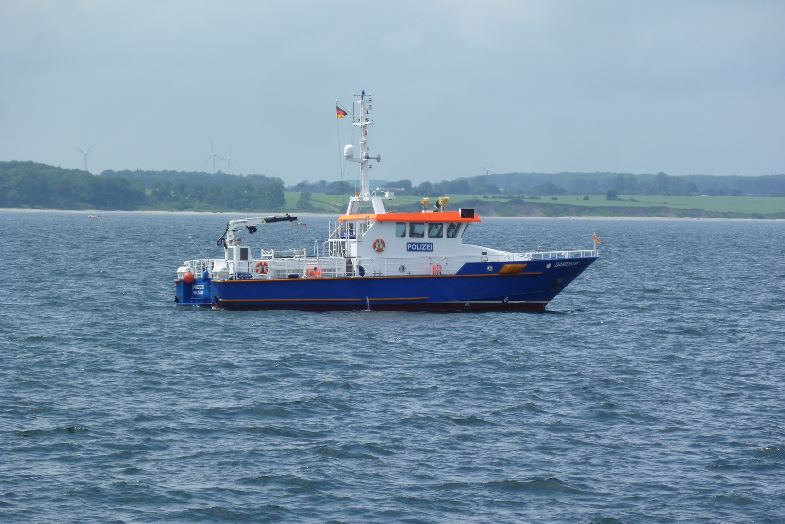 Polizei auf der Kieler Förde