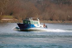 Polizeiboot auf dem Rhein