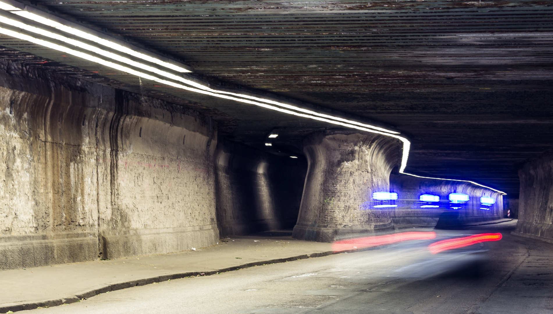 Polizeieinsatz im Matena Tunnel