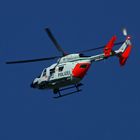 Polizeihubschrauber im Einsatz über Hochdahl