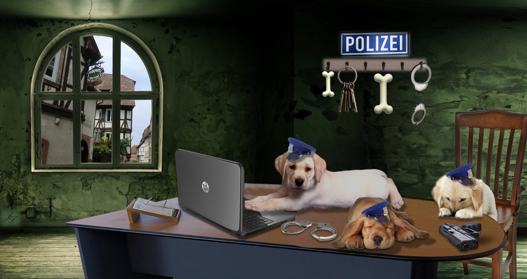 Polizeihunde im Innendienst