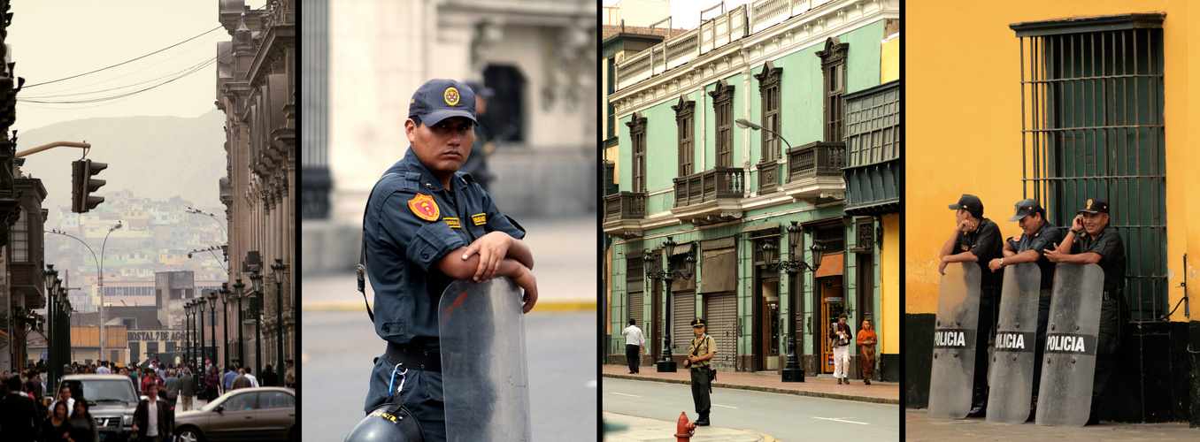 Polizeipräsenz in Lima