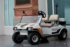 Polizeiwagen im Bahnhof Atocha