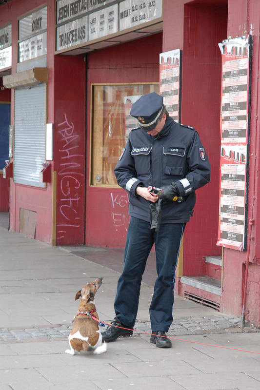 Polizist mit Hund