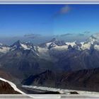 Pollux, Breithorn, Matterhorn, Dent Blanche, Obergabelhorn, Zinalrothorn, Weisshorn, Täschhorn