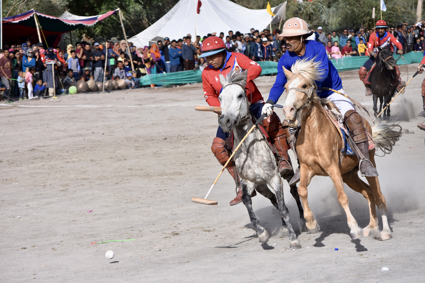 Polo in Chouchot, Ladakh, Juli 2017