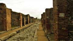 Pompei endlich Menschenleere Gasse