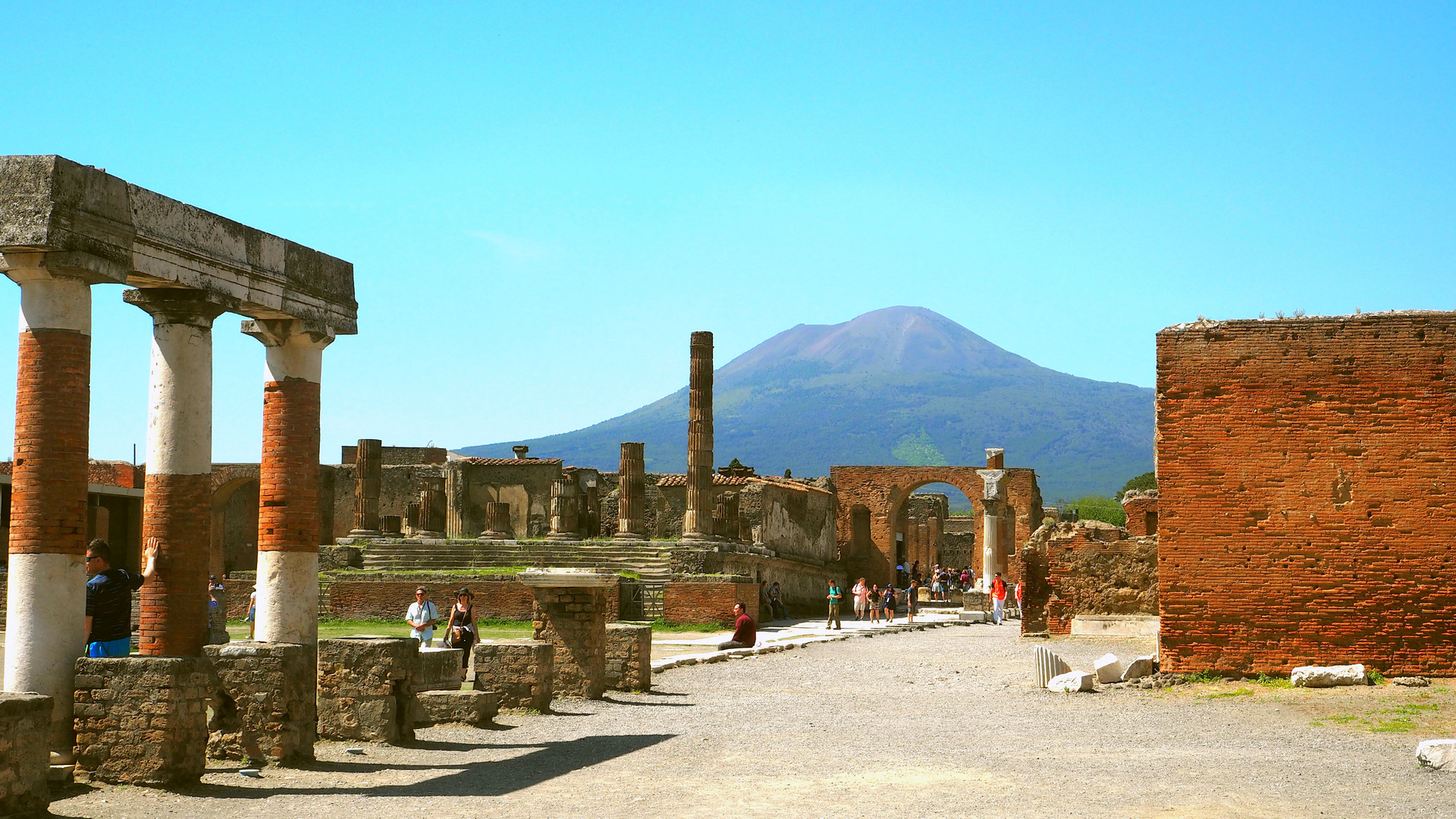 Pompeji mit Aussicht auf den Vesuv