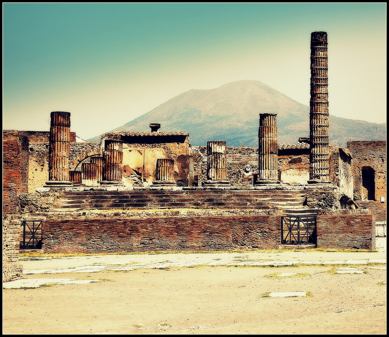 Pompeji mit seinem Schicksalsberg dem Vesuv im Hintergrund...