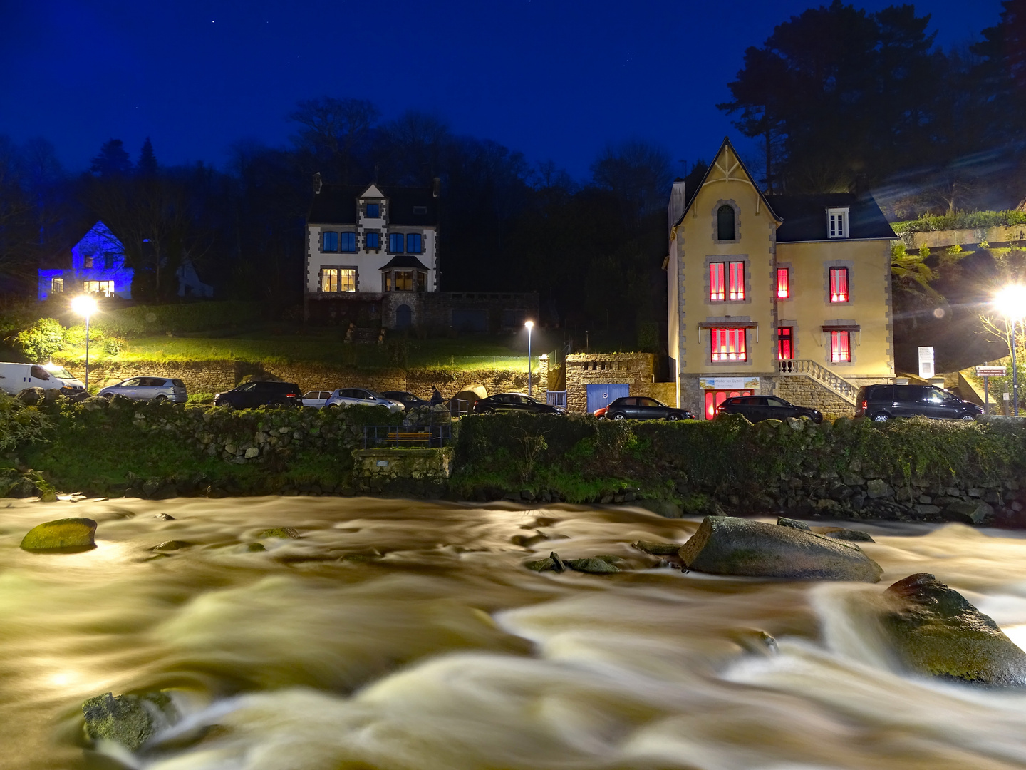 Pont Aven bei Nacht