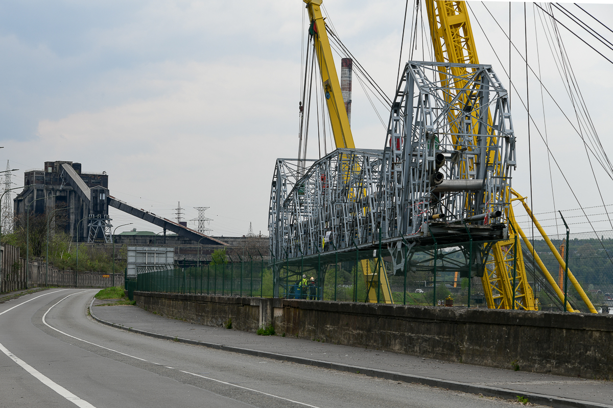 Pont Emile Houbaer demontiert- Seraing (B)