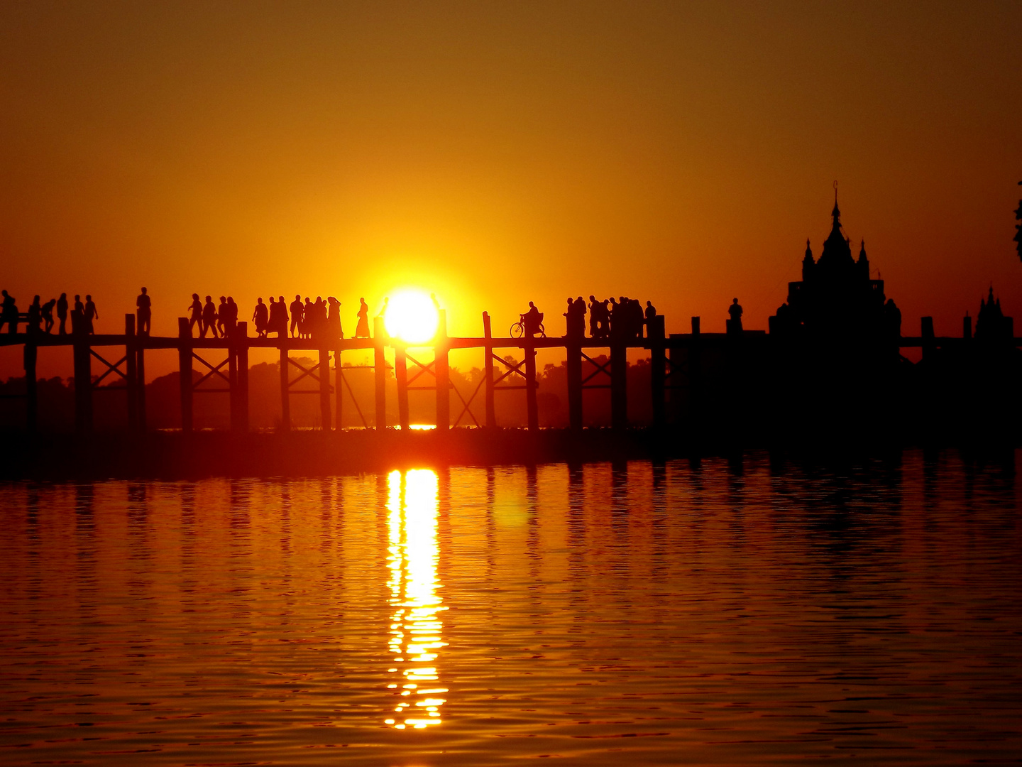 Pont U Bein à Mandalay