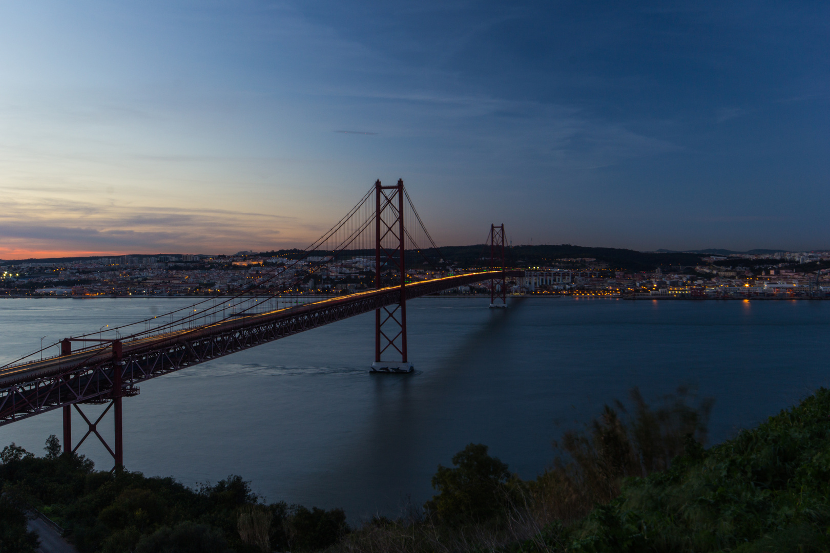 Ponte 25 de Abril bei Sonnenuntergang